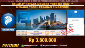Bukti JP Kemenangan TOGEL PASARAN SINGAPORE 09 NOV 2024