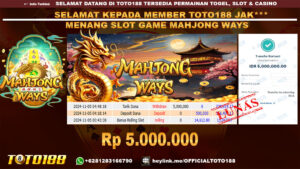 Bukti JP Kemenangan SLOT GAME MAHJONG WAYS 05 NOV 24