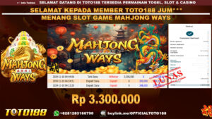 Bukti JP Kemenangan SLOT GAME MAHJONG WAYS 10 NOV 24