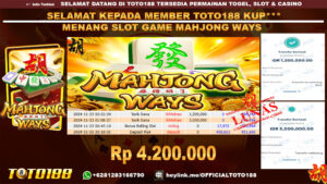 Bukti JP Kemenangan SLOT GAME MAHJONG WAYS 23 NOV 24