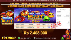Bukti JP Kemenangan SLOT GAME ROCKET BLAST MEGAWAYS 17 NOV 24