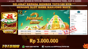 Bukti JP Kemenangan SLOT GAME MAHJONG WAYS 22 NOV 24