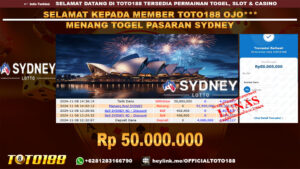 Bukti JP Kemenangan TOGEL PASARAN SYDNEY LOTTO 08 NOV 24