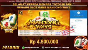 Bukti JP Kemenangan SLOT GAME MAHJONG WAYS 22 NOV 24