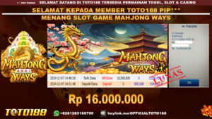 Bukti JP Kemenangan SLOT GAME MAHJONG WAYS 07 NOV 24