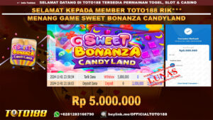 Bukti JP Kemenangan SWEET BONANZA CANDYLAND 02 NOV 2024