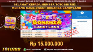 Bukti JP Kemenangan SWEET BONANZA CANDYLAND 03 NOV 2024
