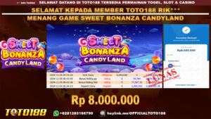Bukti JP Kemenangan SWEET BONANZA CANDYLAND 05 NOV 2024