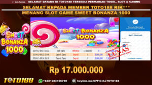 Bukti JP Kemenangan SLOT GAME SWEET BONANZA 1000 08 NOV 24