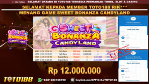 Bukti JP Kemenangan SWEET BONANZA CANDYLAND 10 NOV 2024