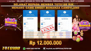 Bukti JP Kemenangan SWEET BONANZA CANDYLAND 10 NOV 2024