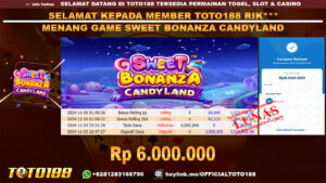 Bukti JP Kemenangan SWEET BONANZA CANDYLAND 25 NOV 2024