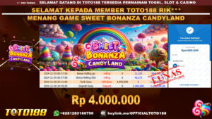 Bukti JP Kemenangan SWEET BONANZA CANDYLAND 28 NOV 2024