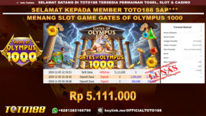 Bukti JP Kemenangan SLOT GAME GATES OF OLYMPUS 1000 05 NOV 24