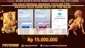 Bukti JP Kemenangan SLOT GAME WAYS OF THE QILIN 04 NOV 24