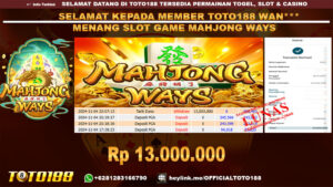 Bukti JP Kemenangan SLOT GAME MAHJONG WAYS 04 NOV 24