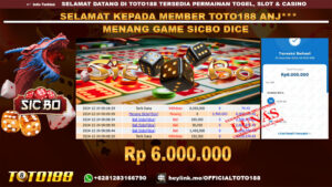 Bukti JP Kemenangan SICBO DICE GAMES 24 DES 24