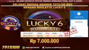 Bukti JP Kemenangan GAME ROULETTE LUCKY 6 16 DES 24