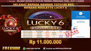 Bukti JP Kemenangan GAME ROULETTE LUCKY 6 17 DES 24
