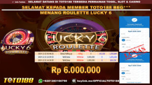 Bukti JP Kemenangan GAME ROULETTE LUCKY 6 21 DES 24