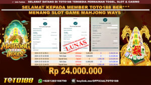 Bukti JP Kemenangan SLOT GAME MAHJONG WAYS 25 DES 24