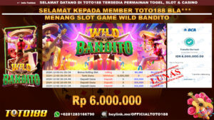 Bukti JP Kemenangan SLOT GAME WILD BANDITO 02 DES 24