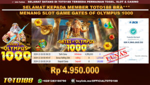 Bukti JP Kemenangan SLOT GAME GATES OF OLYMPUS 1000 26 DES 24