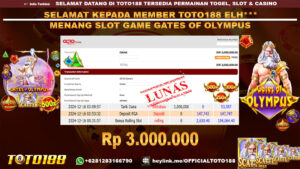 Bukti JP Kemenangan SLOT GAME GATES OF OLYMPUS 16 DES 24