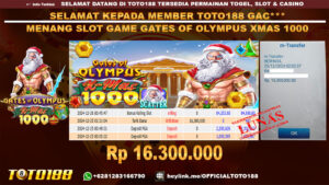 Bukti JP Kemenangan SLOT GAME GATES OF OLYMPUS XMAS 1000 25 DES 24
