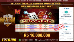 Bukti JP Kemenangan GAME BACCARAT 08 DES 24