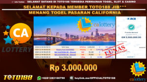 Bukti JP Kemenangan TOGEL PASARAN CALIFORNIA 04 DES 24