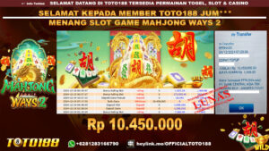 Bukti JP Kemenangan SLOT GAME MAHJONG WAYS2 24 DES 24
