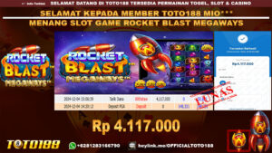 Bukti JP Kemenangan SLOT GAME ROCKET BLAST MEGAWAYS 04 DES 24