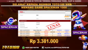 Bukti JP Kemenangan GAME SPACEMAN 21 DES 24