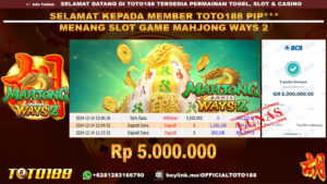 Bukti JP Kemenangan SLOT GAME MAHJONG WAYS2 14 DES 24