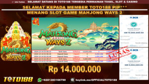Bukti JP Kemenangan SLOT GAME MAHJONG WAYS2 14 DES 24