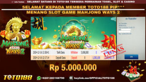 Bukti JP Kemenangan SLOT GAME MAHJONG WAYS2 16 DES 24
