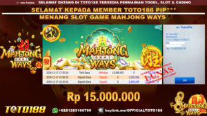 Bukti JP Kemenangan SLOT GAME MAHJONG WAYS 17 DES 24
