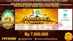 Bukti JP Kemenangan SLOT GAME MAHJONG WAYS 22 DES 24