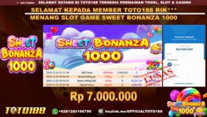 Bukti JP Kemenangan SLOT GAME SWEET BONANZA 1000 26 DES 24
