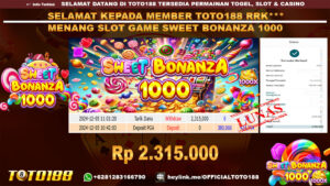 Bukti JP Kemenangan SLOT GAME SWEET BONANZA 1000 05 DES 24