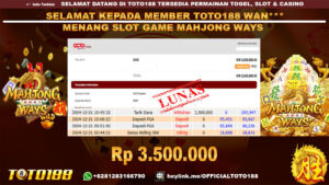 Bukti JP Kemenangan SLOT GAME MAHJONG WAYS 21 DES 24