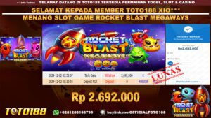 Bukti JP Kemenangan SLOT GAME ROCKET BLAST MEGAWAYS 02 DES 24