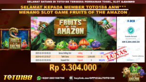 Bukti JP Kemenangan SLOT GAME FRUITS OF THE AMAZON 03 JAN 25