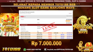 Bukti JP Kemenangan SLOT GAME MAHJONG WAYS 04 JAN 25