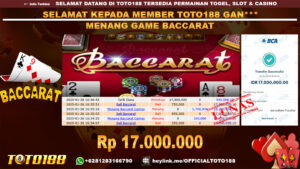 Bukti JP Kemenangan GAME BACCARAT 15 DES 24