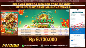 Bukti JP Kemenangan SLOT GAME MAHJONG WAYS2 07 JAN 25