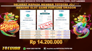 Bukti JP Kemenangan SLOT GAME FORTUNE DRAGON 01 JAN 25