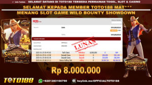 Bukti JP Kemenangan SLOT GAME WILD BOUNTY SHOWNDOWN 25 JAN 25