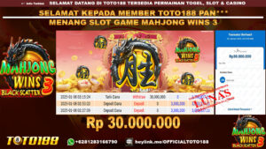 Bukti JP Kemenangan SLOT GAME MAHJONG WINS3 08 JAN 25